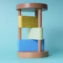 Wooden Sensory Rolling Rattle – Movement & Sound Exploration