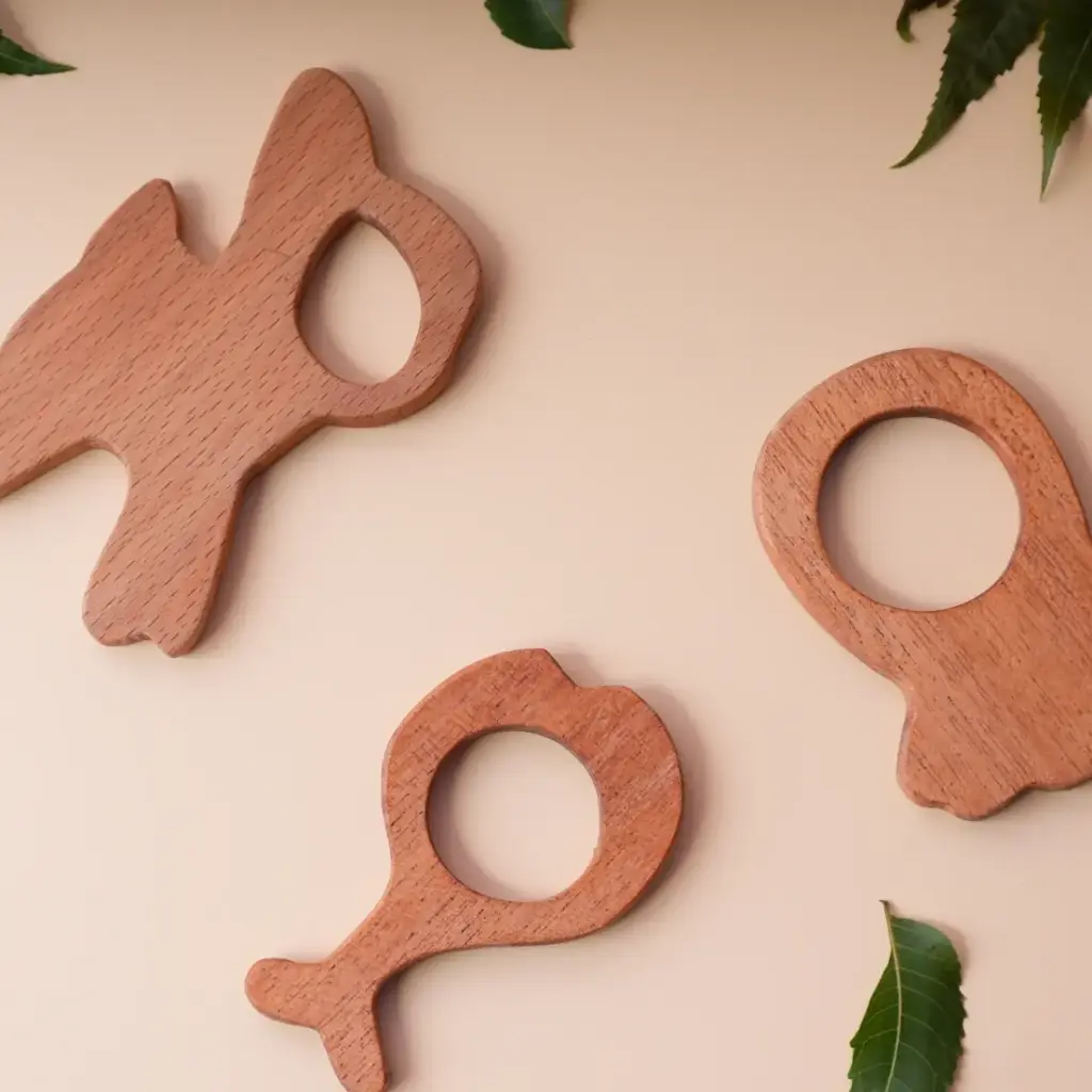 Organic Wooden Teethers - Combo of 3 