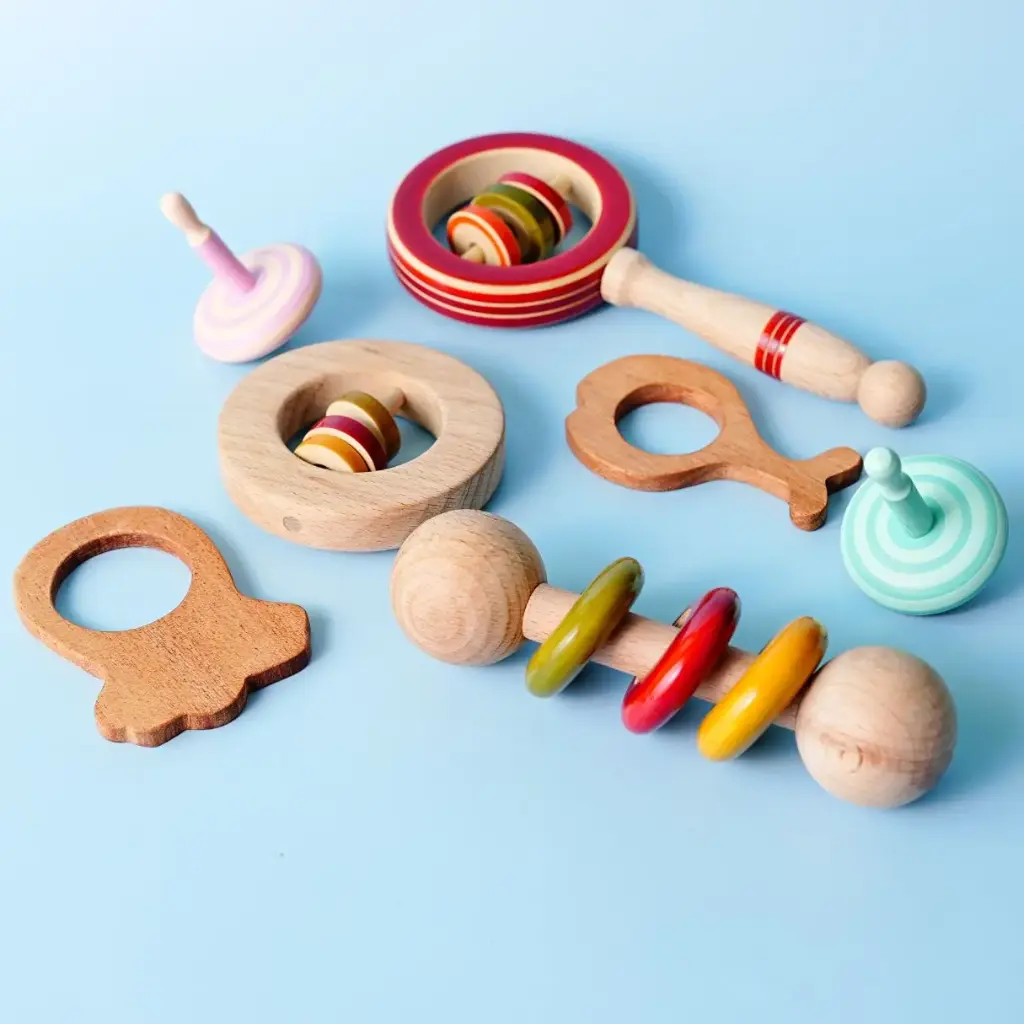 Mega Set of Wooden Toys – Ultimate Baby Sensory Gift Box (7 pcs)