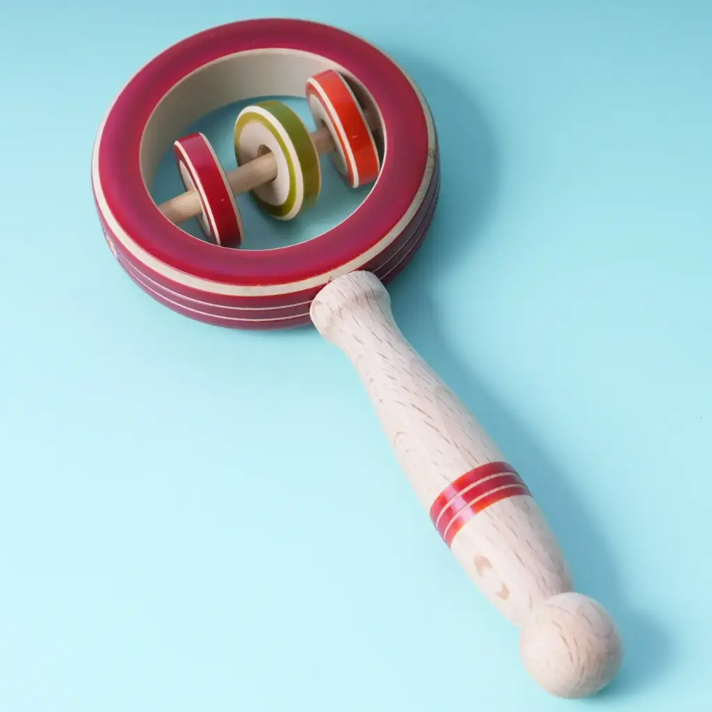 Classic Wooden Bell Rattle – Gentle Sound Sensory Toy