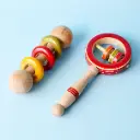 Premium Wooden Rattles - Combo of 2 