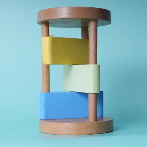 Wooden Sensory Rolling Rattle – Movement & Sound Exploration