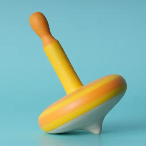 Handcrafted Wooden Spinning Top – Balance, Focus & Fine Motor Play